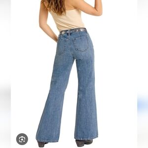 Rock & Roll Denim High Rise Flare Western Jeans Size 28 x 36 Like New